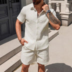 Men's Shirt Casual Loose Short Sleeves Shorts