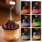 180Ml Volcanic Flame Aroma Oil Diffuser Multifunctional Air Humidifier Volcano Compact Atomizing Sprayer for Bedroom Office Yoga