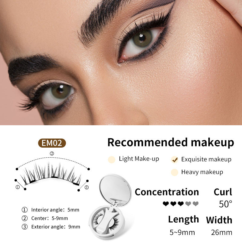 Faux cils avec box magnétique