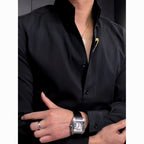 Simple Embossed Wool Lining Casual Shirt