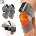 3-Gear Electric Vibration Knee Massager 5 Levels Heating Knee Pads Hot Compress Shoulder Elbow Massager for Arthritis Joint Pain