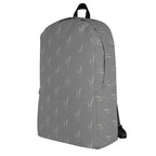 Grano Pattern Print Backpack - Light Grey-4