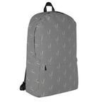Grano Pattern Print Backpack - Light Grey-2