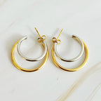 Boucles d'Oreilles Hoop Bicolores