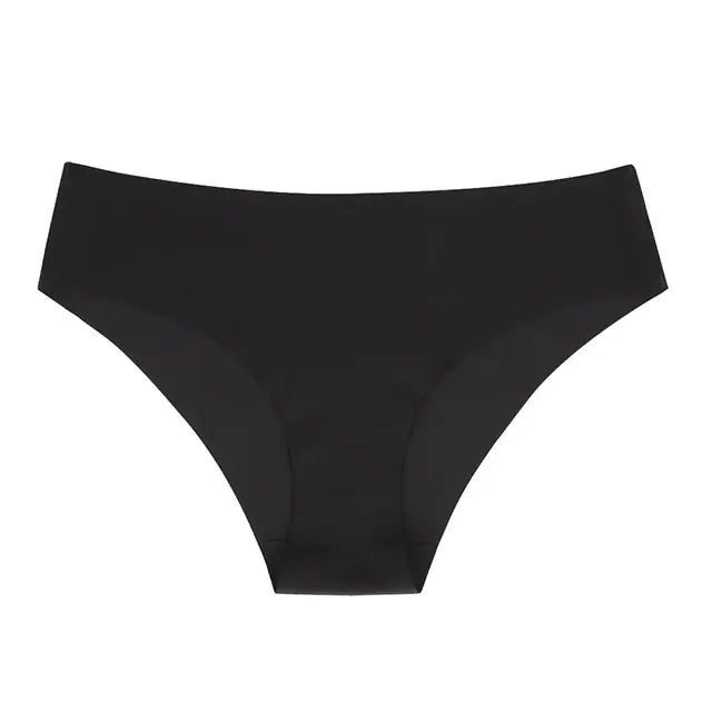 Seamless Ice Silk Women's Underwear - Plus Size Cotton Triangle