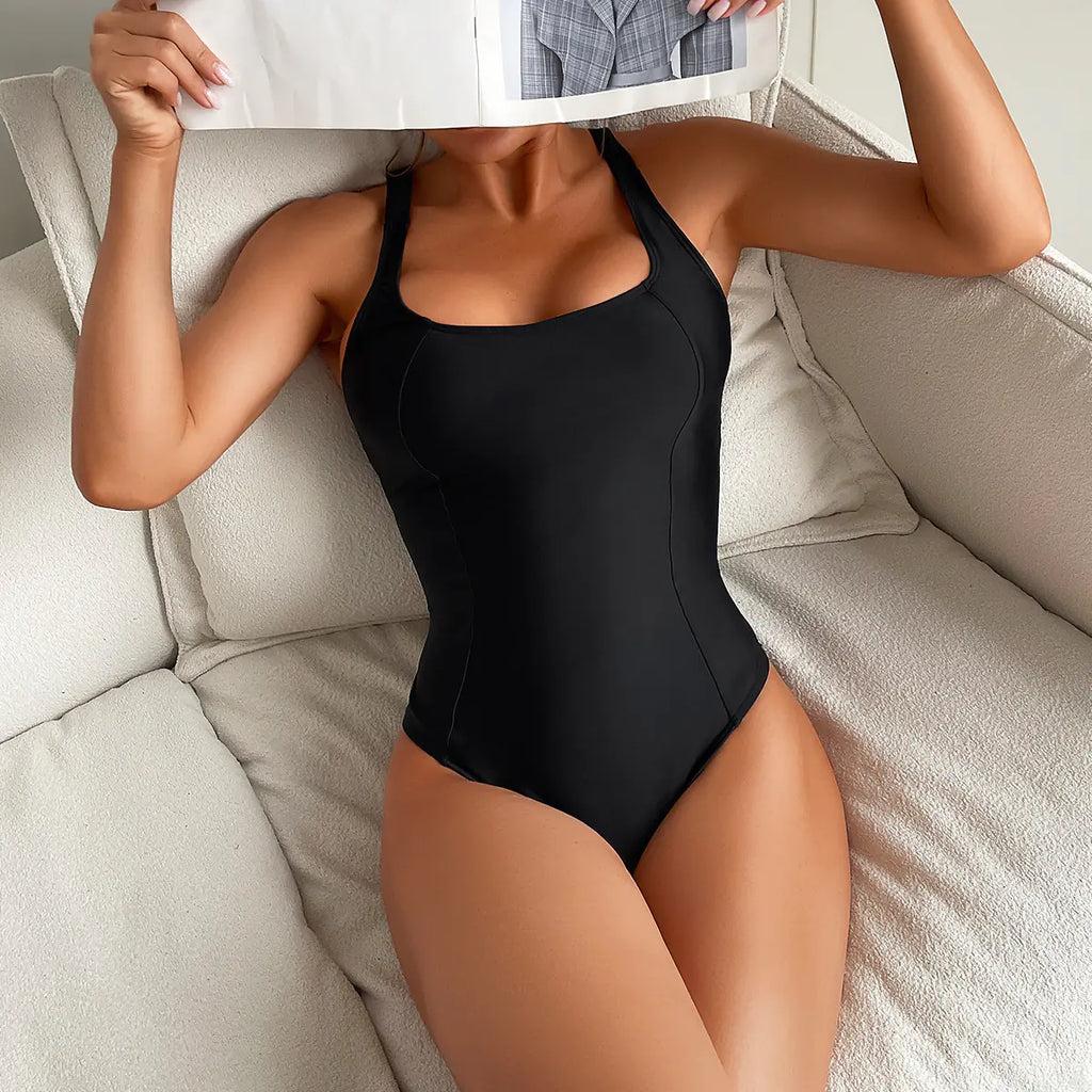 Tight Strap One-Piece Swimsuit Bikini
