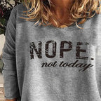 Casual Long-Sleeved Round Neck Women's T-Shirt