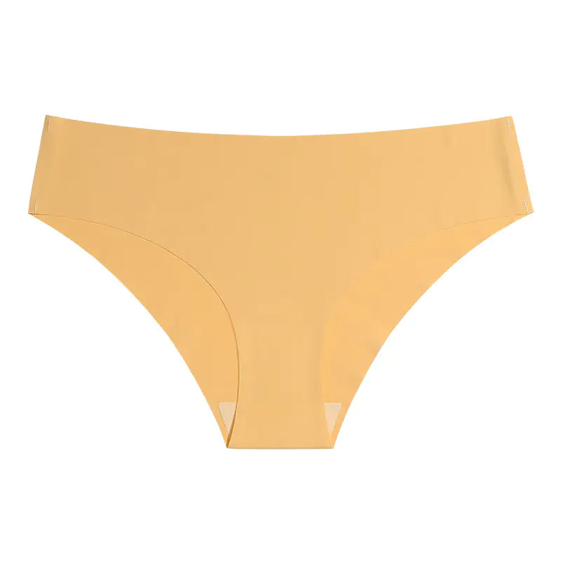 Seamless Ice Silk Women's Underwear - Plus Size Cotton Triangle