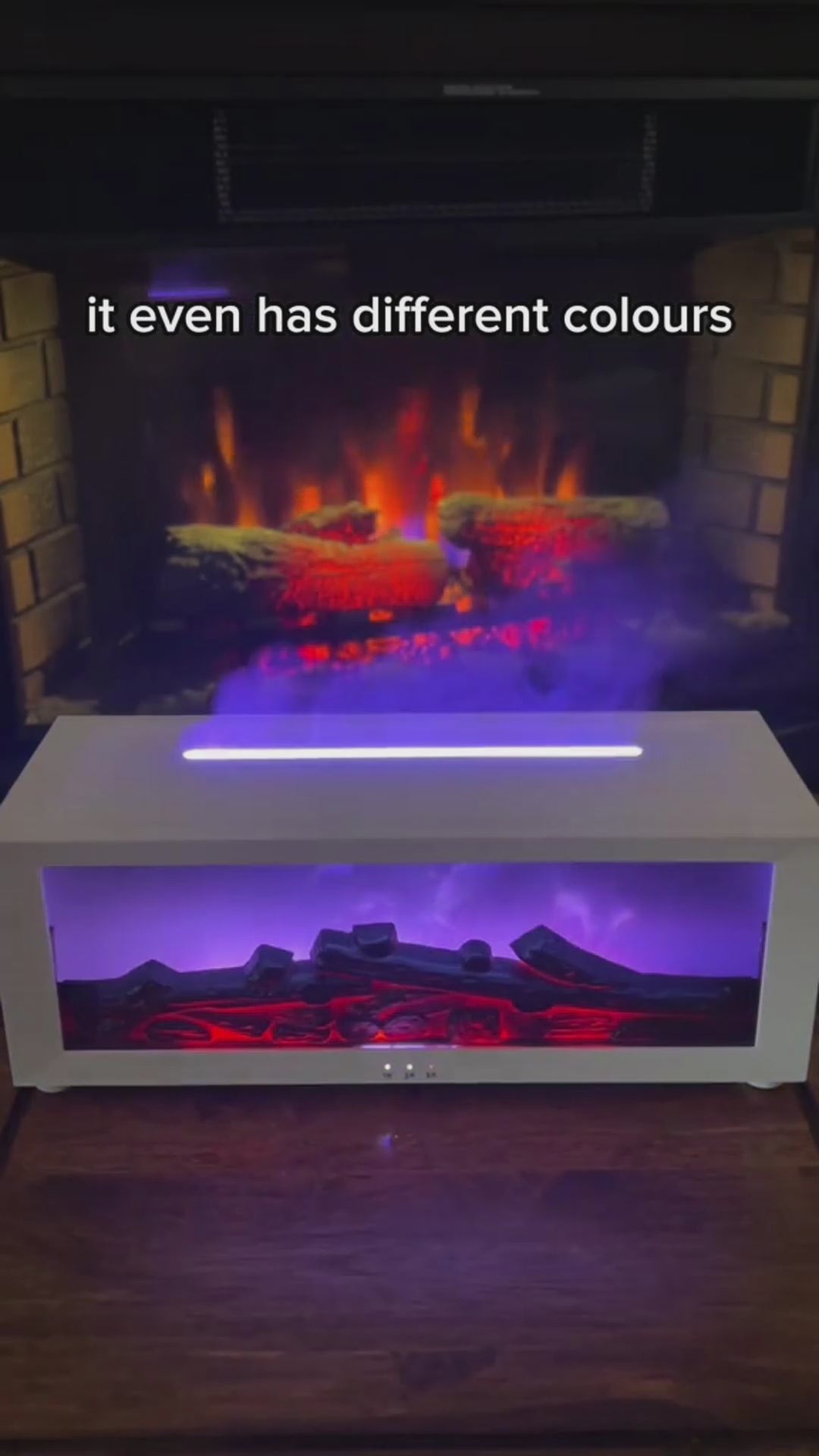 New Flame Aromatherapy Machine Colorful Essential Oil Diffuser Home Large Fog Volume Flame Humidifier 3D Flame Fireplace Machine