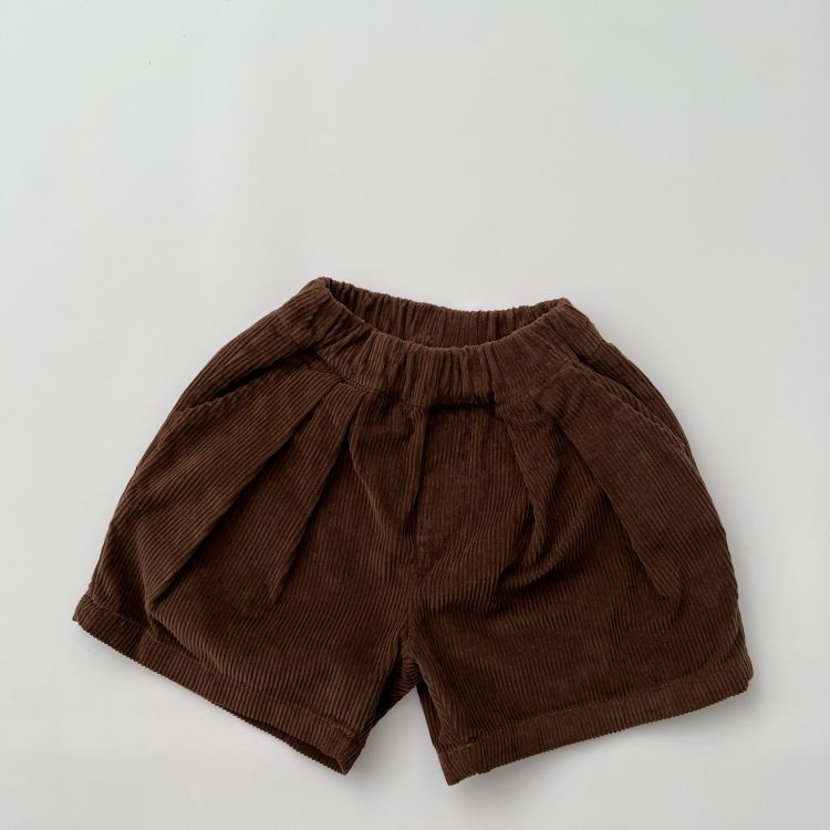 Baby Solid Color Corduroy Fabric Summer Shorts-5