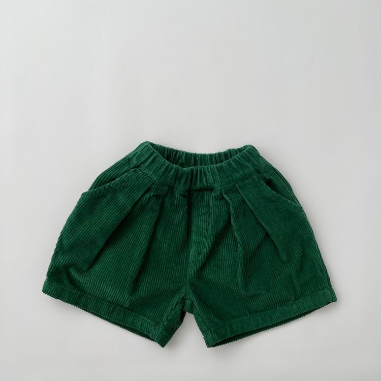 Baby Solid Color Corduroy Fabric Summer Shorts-6