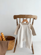 Infant Baby Bear Head Corduroy Combo Overalls In Sets-3