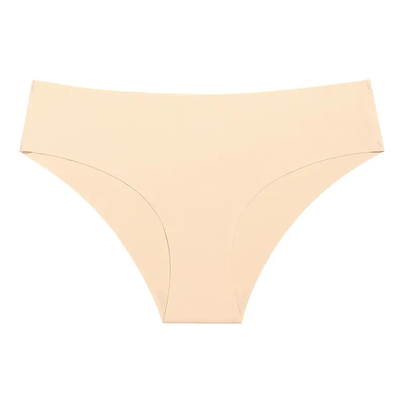 Seamless Ice Silk Women's Underwear - Plus Size Cotton Triangle