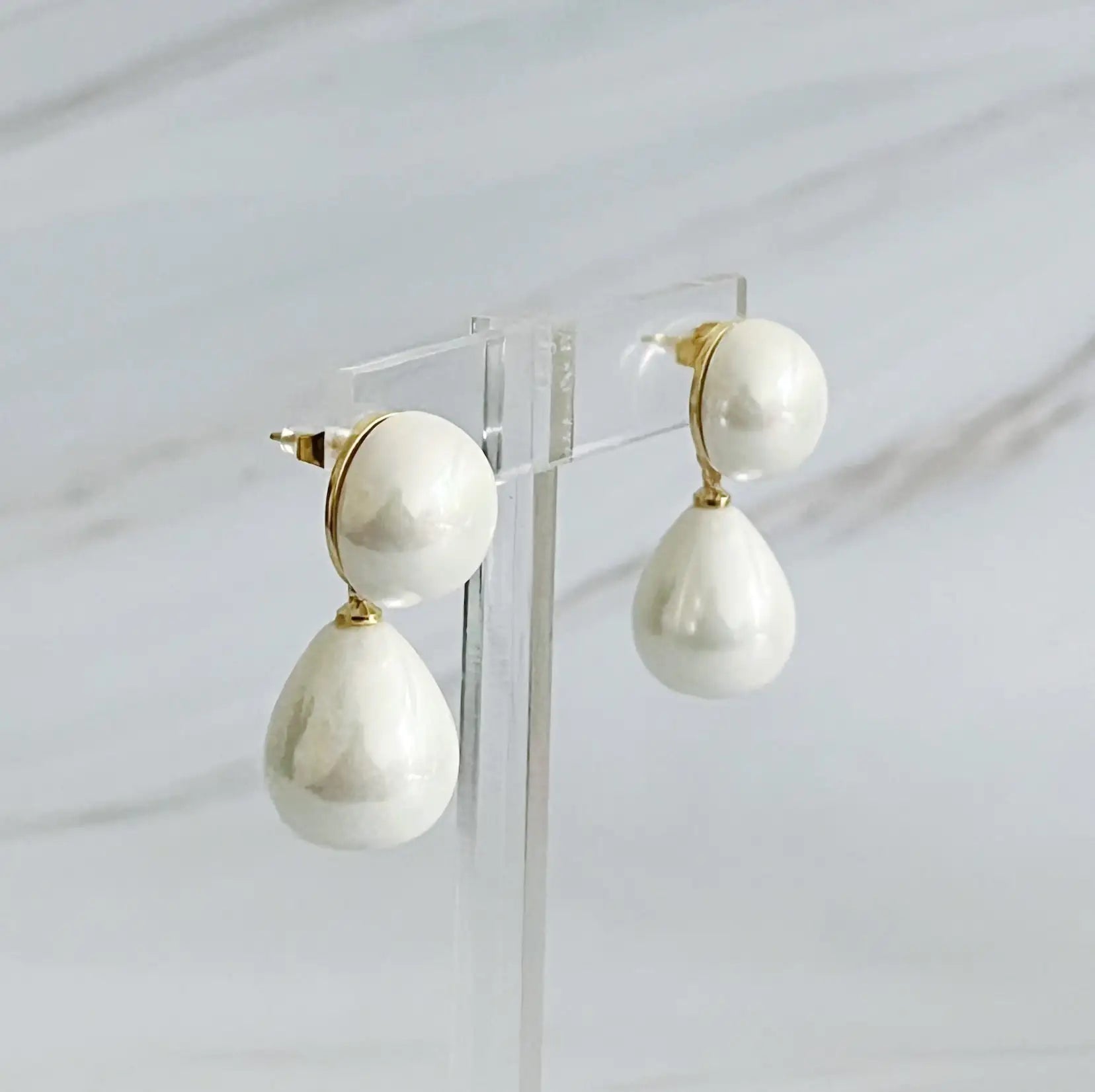 Boucles d'oreilles Perle en Larme