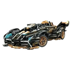 Building Block Car with Golden Bull Toy Set-0