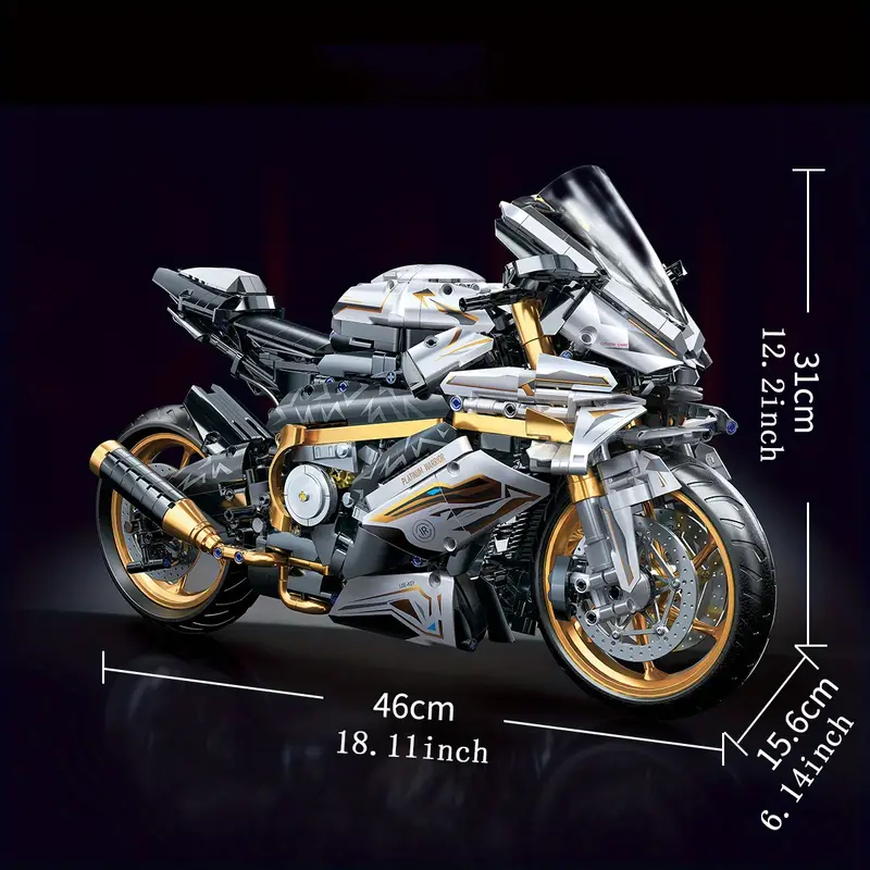 Motorcycle Blocks Model for Teens & Adults-4